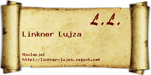 Linkner Lujza névjegykártya